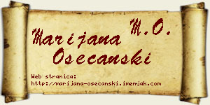Marijana Osećanski vizit kartica